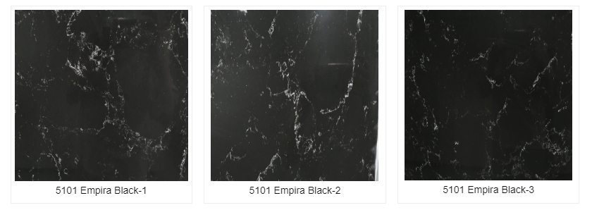 5101 Empira Black quartz slab series