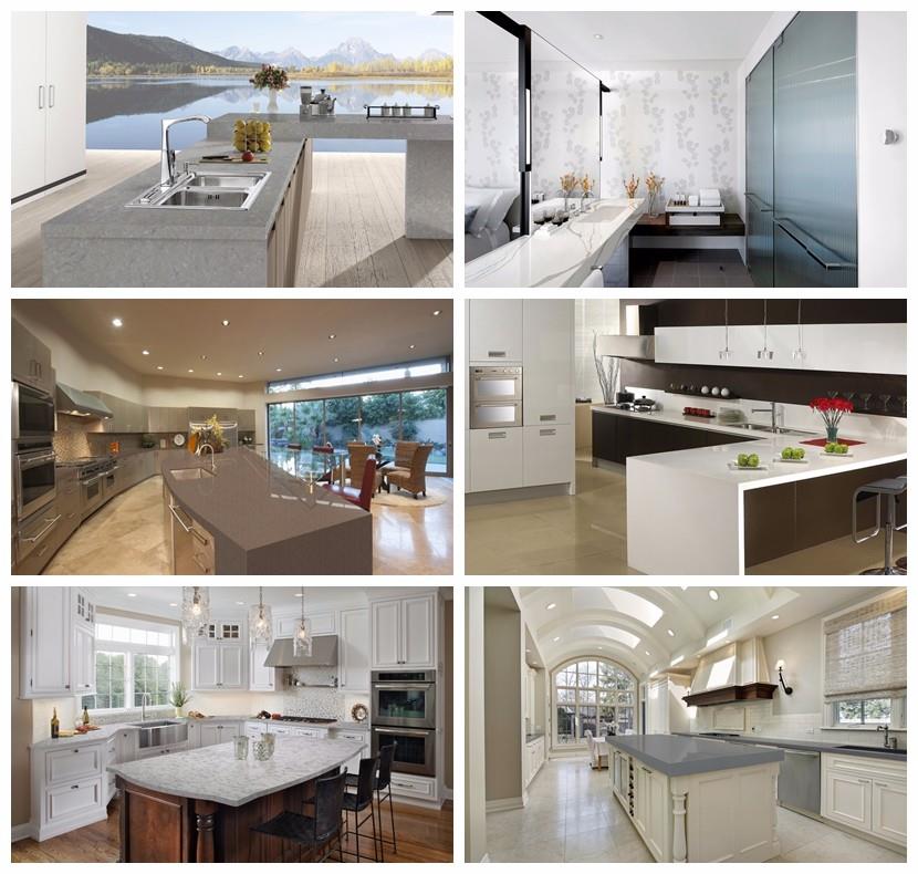 Kitchens With Grey Quartz Countertops Applications